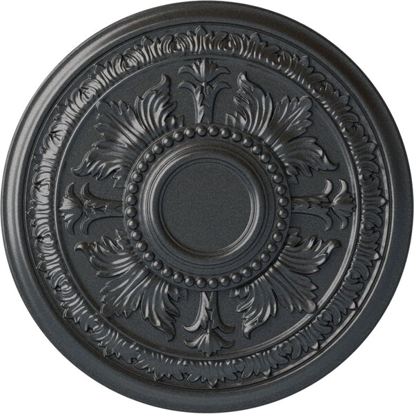 Ekena Millwork Tellson Ceiling Medallion (Fits Canopies up to 6 3/4"), Hand-Painted Pewter, 30 5/8"OD x 2 1/2"P CM30TEPES - main